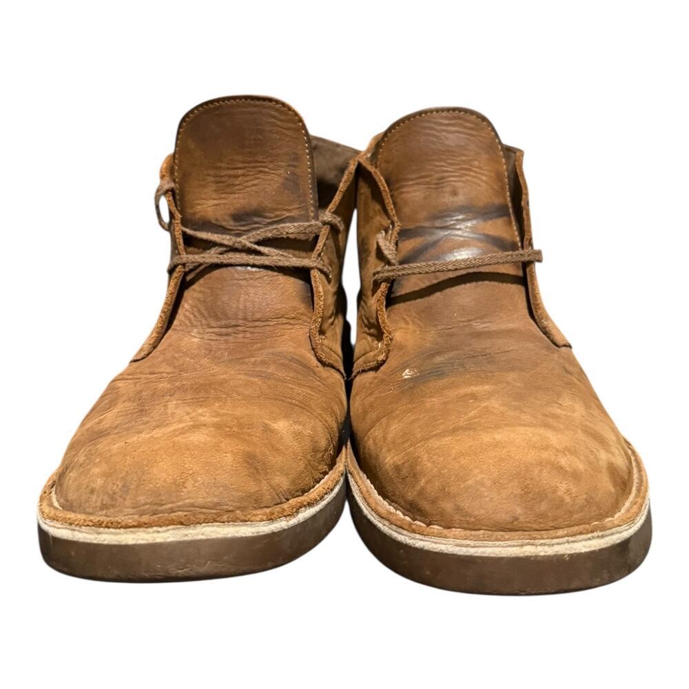 Clarks Men's Bushacre Chukka Desert Ankle Laced Boots Size 14 M Beeswax Leather - Picture 3 of 9